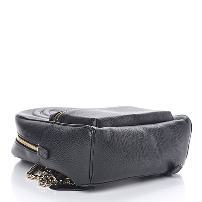 Gucci Pebbled Calfskin Soho Chain Backpack Black 4 of 12