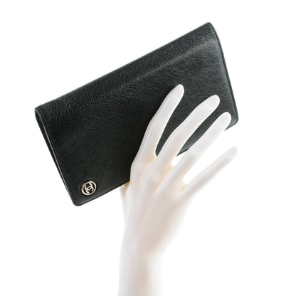Chanel Goatskin CC Yen Wallet Black 2 of 8