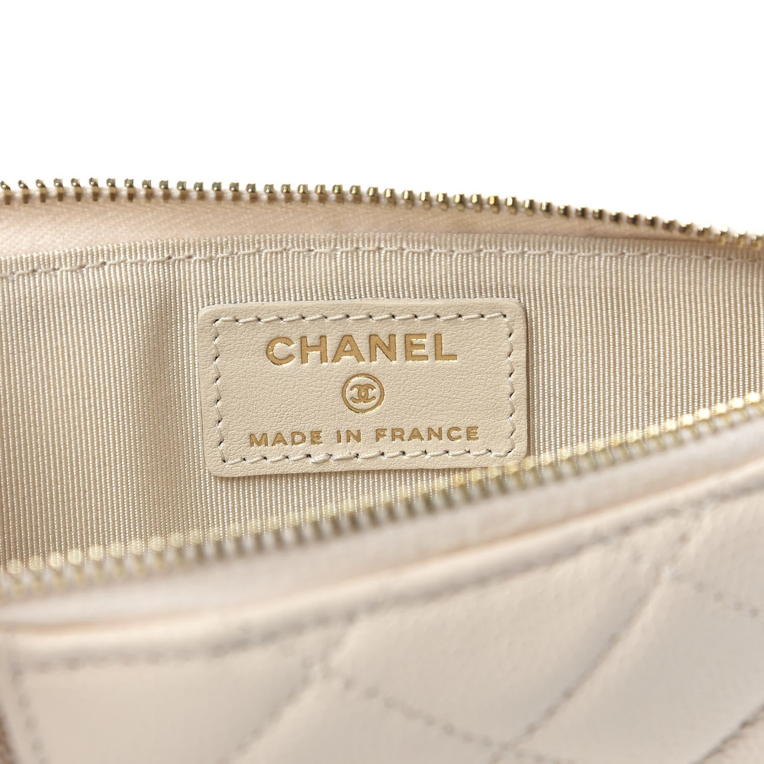 Chanel Caviar Quilted Classic iPhone Pouch Light Beige 7 of 8