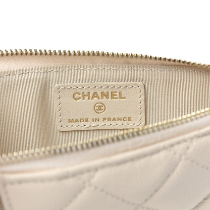 Chanel Caviar Quilted Classic iPhone Pouch Light Beige 7 of 8