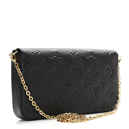 Louis Vuitton Empreinte Pochette Felicie Chain Wallet Black 4 of 14
