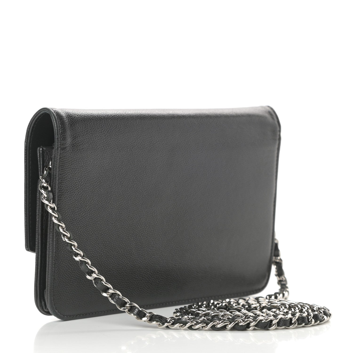 Chanel Caviar Sevruga Wallet On Chain WOC Black 3 of 14