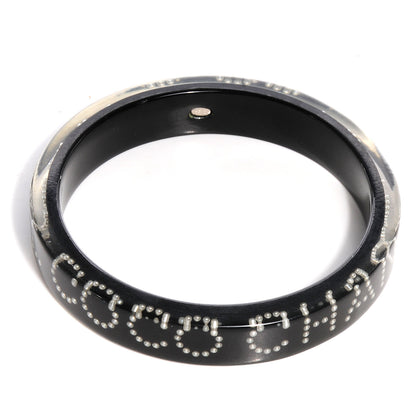 Chanel Resin Pearl Coco Bangle Black 5 of 5