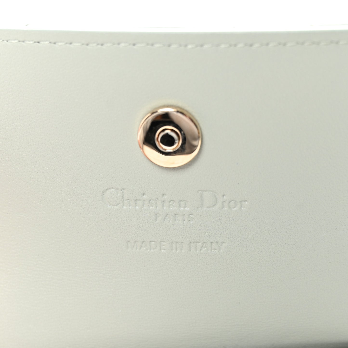 Lambskin Cannage Miss Dior Glycine Wallet Pistache