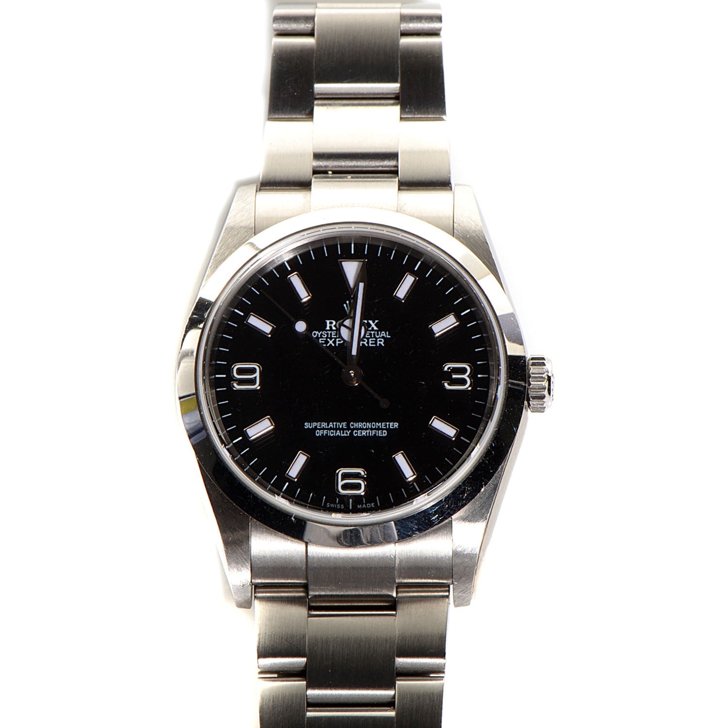 Rolex Stainless Steel 36mm Oyster Perpetual Explorer Watch Black 114270 1 of 6