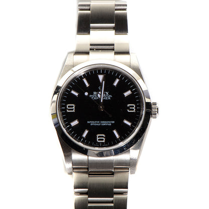 Rolex Stainless Steel 36mm Oyster Perpetual Explorer Watch Black 114270 1 of 6