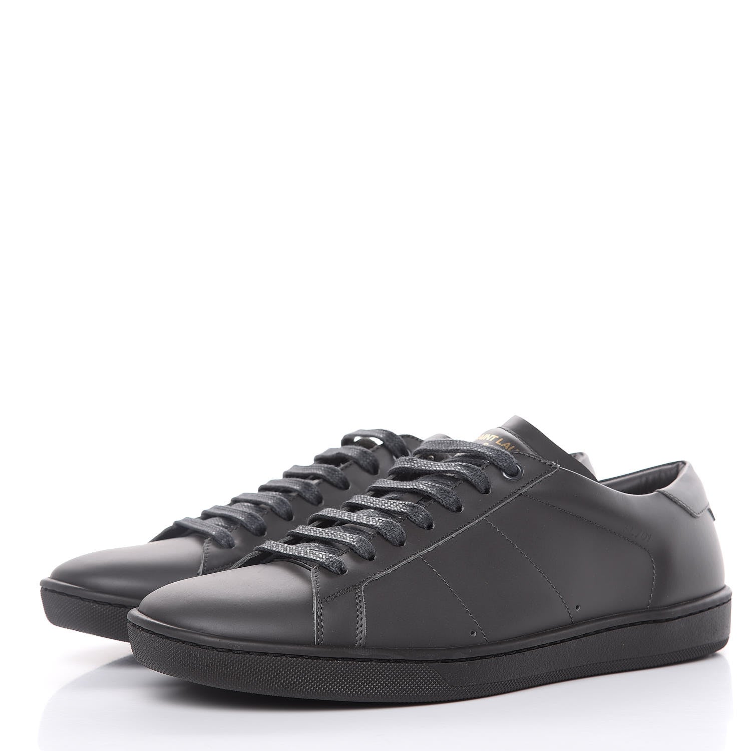 Saint Laurent Calfskin Mens Alpha Sneakers 40 Road Grey 3 of 8
