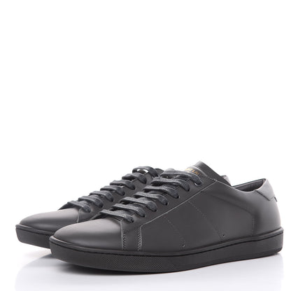 Saint Laurent Calfskin Mens Alpha Sneakers 40 Road Grey 3 of 8