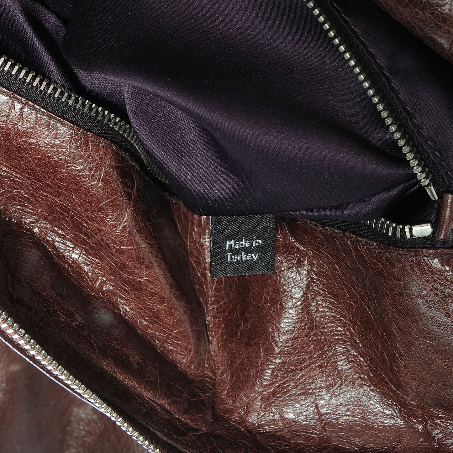 Leather Vitello Lux Bow Bag Brown