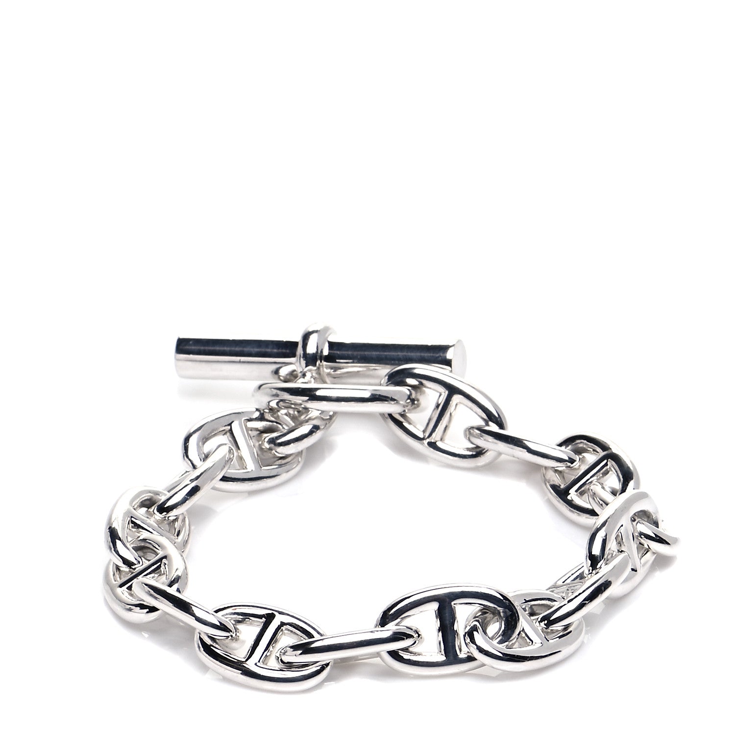 Hermes Sterling Silver MM Chaine d'Ancre Bracelet 1 of 5