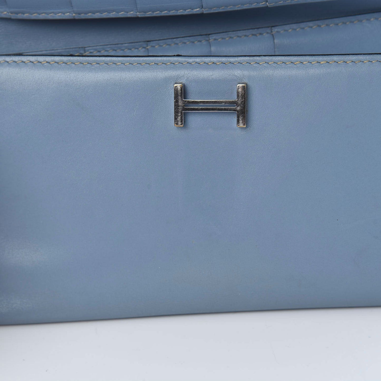 Box Bearn Gusset Wallet Blue Jean