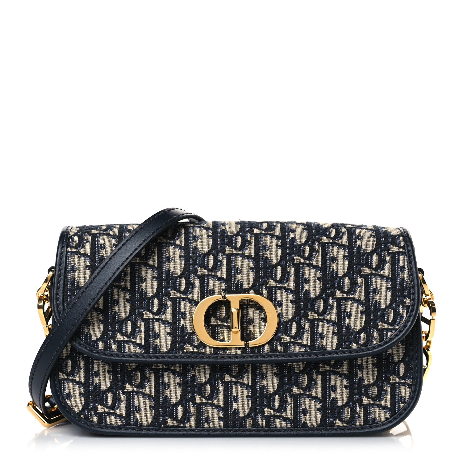 Christian Dior Oblique 30 Montaigne Avenue Bag Blue 1 of 9