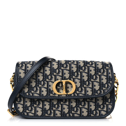 Christian Dior Oblique 30 Montaigne Avenue Bag Blue 1 of 9