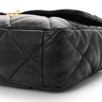 Chanel Lambskin Quilted Maxi Chanel 19 Flap Black 10 of 10