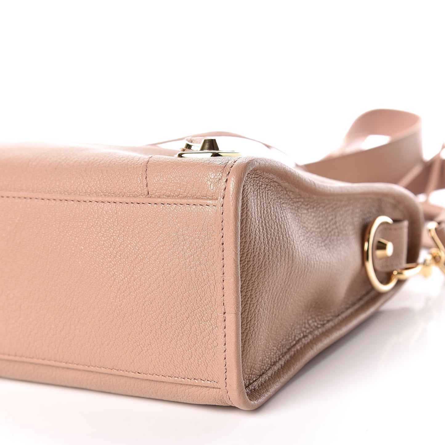 Chevre Gold Metallic Edge Hardware S City Rose Des Sables