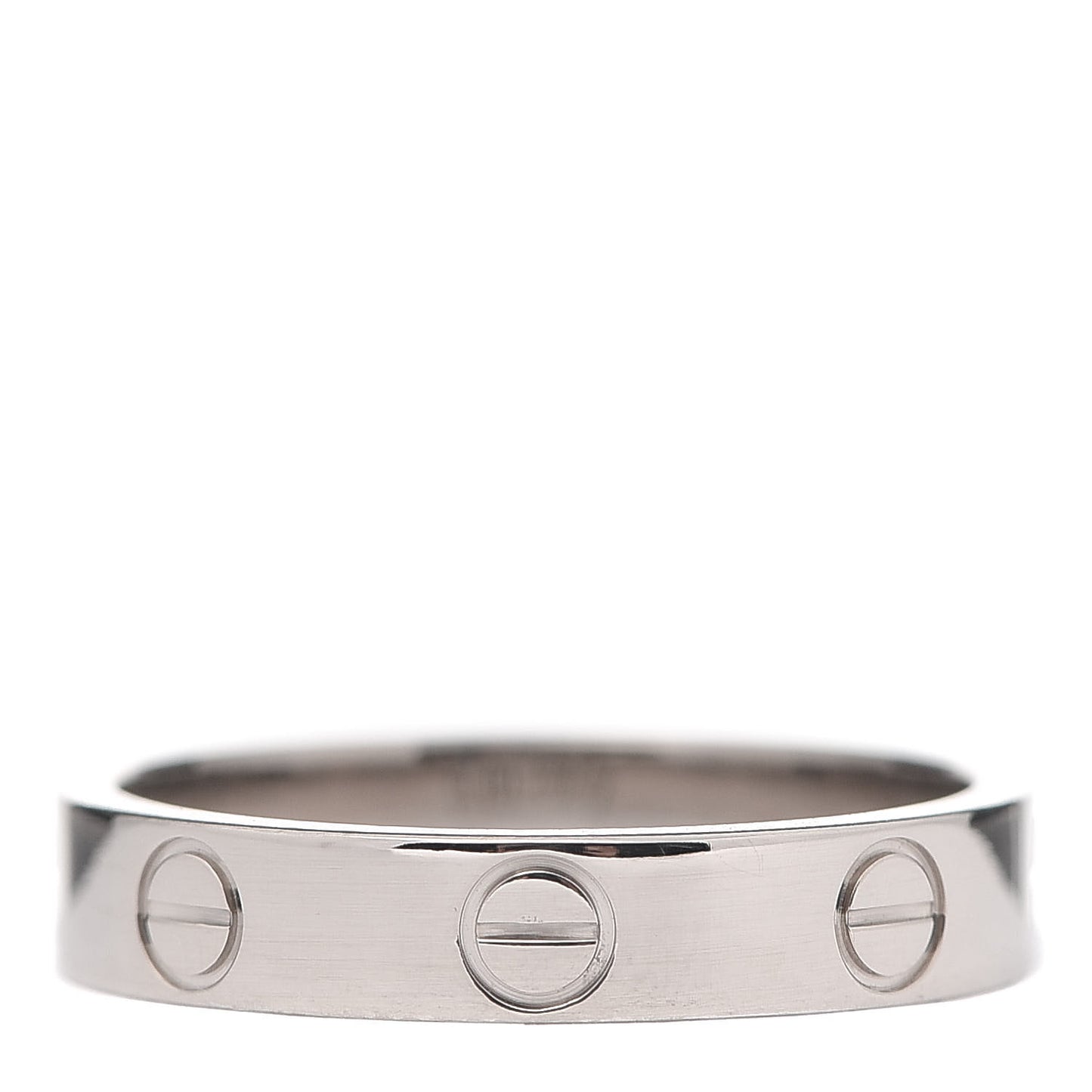 18K White Gold 3.5mm LOVE Wedding Band Ring 51 5.75