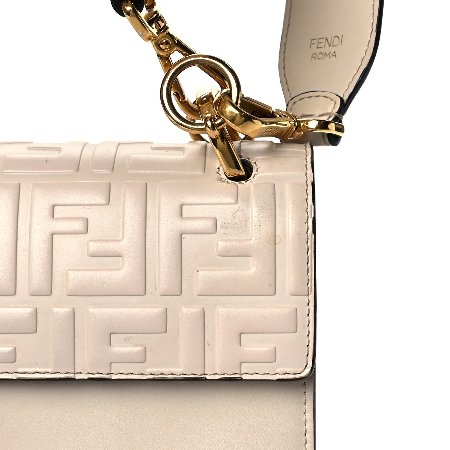 Vitello Liberty FF 1974 Embossed Kan I Shoulder Bag Camelia