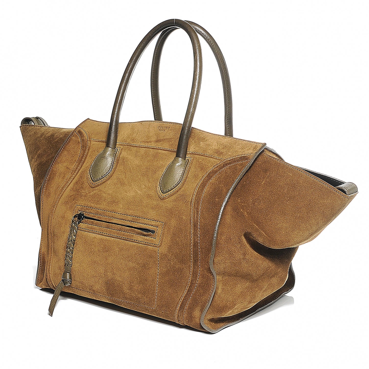 Suede Large Phantom Luggage Olive