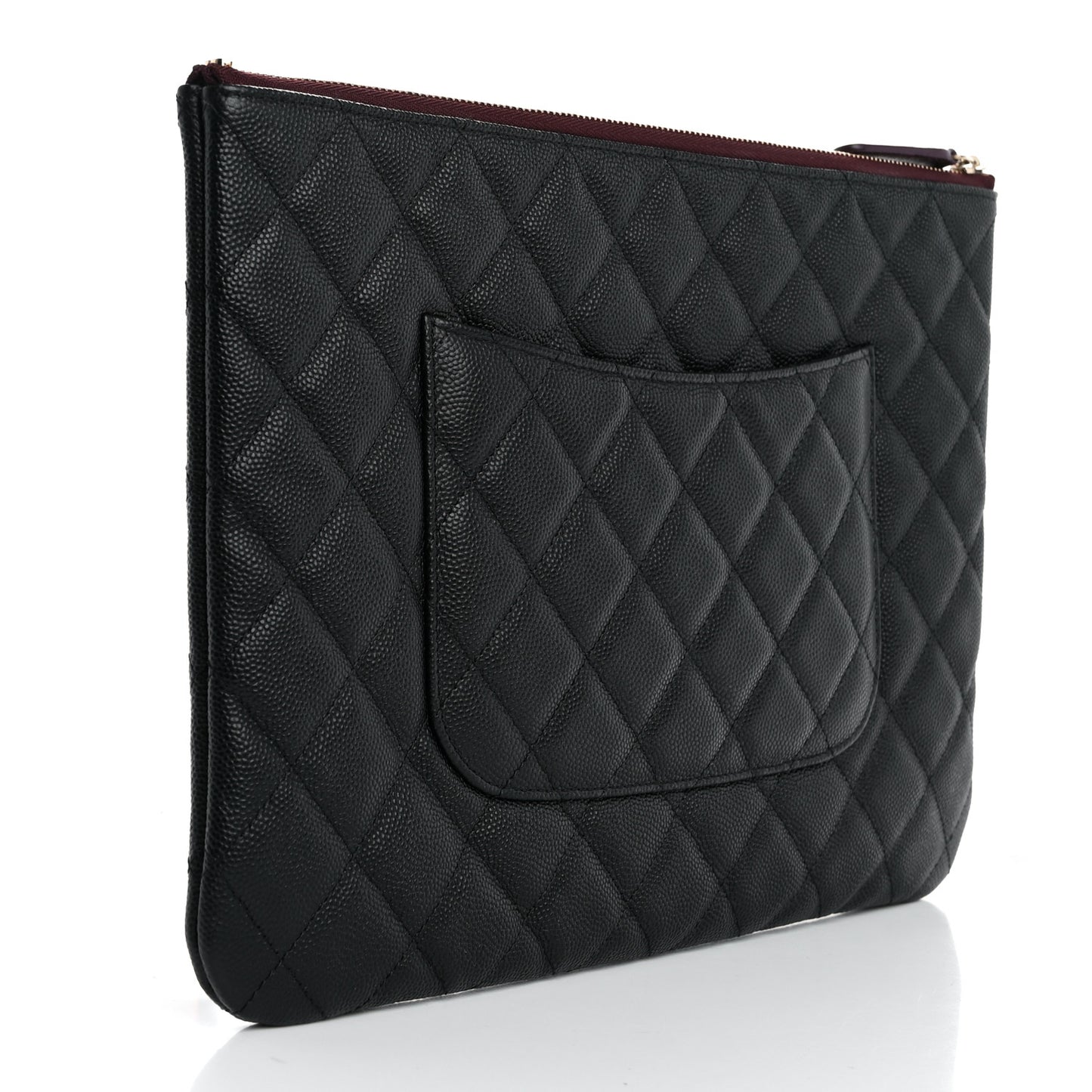 Caviar Quilted Medium Cosmetic Case Black