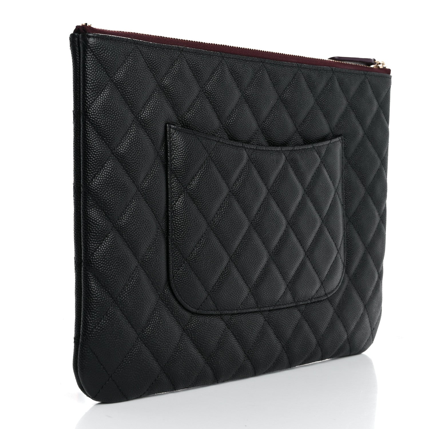 Chanel Caviar Quilted Medium Cosmetic Case Black 3 of 7