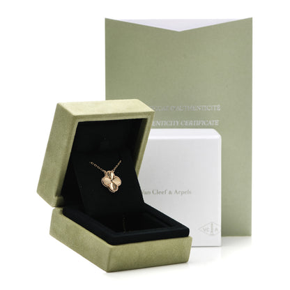 Van Cleef & Arpels 18K Yellow Gold Guilloche Vintage Alhambra Pendant Necklace 6 of 6