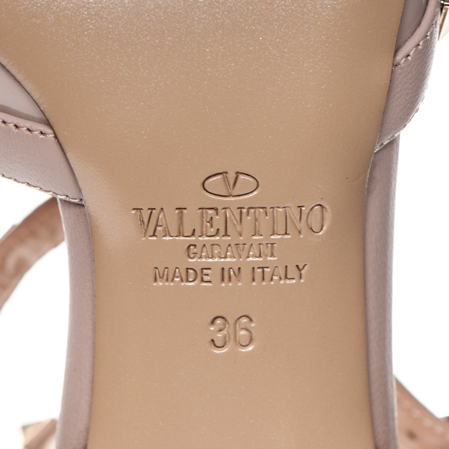 Valentino Garavani Patent Rockstud Ankle Strap 65mm Pumps 36 Poudre 6 of 7
