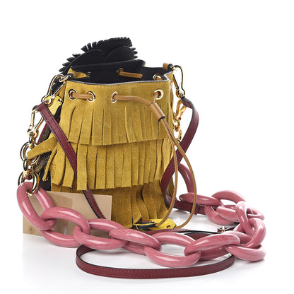 Burberry Suede Calfskin Watersnake The Owl Crossbody Bag Pale Apricot 3 of 9