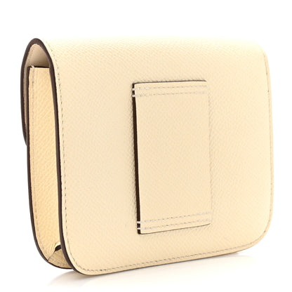 Hermes Epsom Enamel Constance Slim Wallet Nata Lime 4 of 11