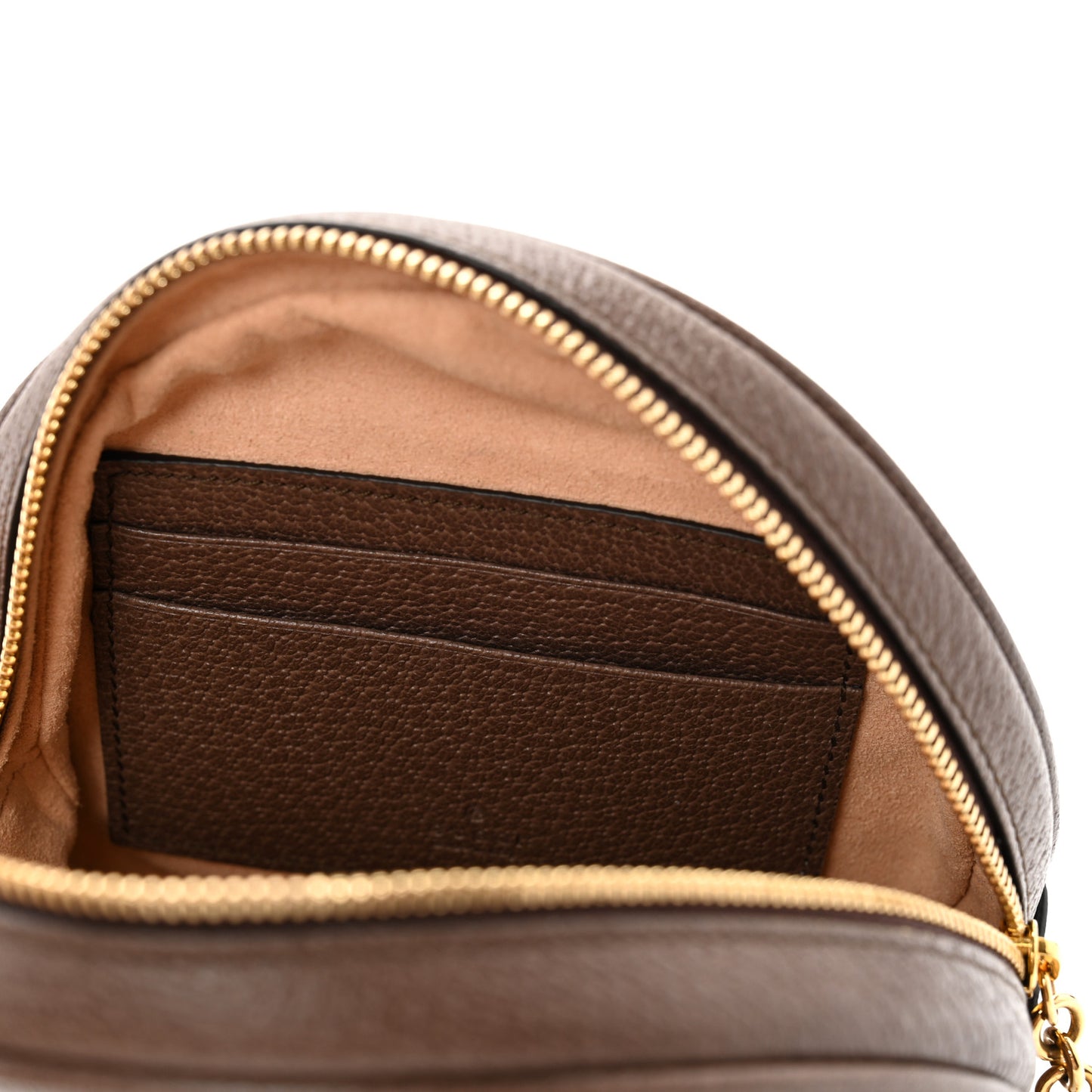 GG Supreme Monogram Web Ophidia Circle Wristlet Beige New Acero