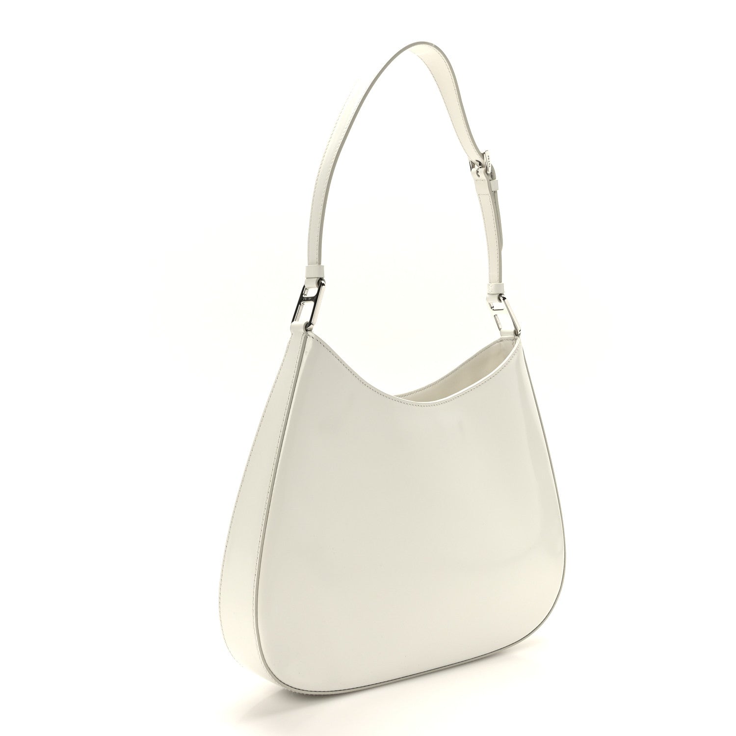Prada Spazzolato Large Cleo Adjustable Strap Shoulder Bag White 3 of 8
