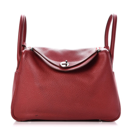 Hermes Taurillon Clemence Lindy 30 Rouge Garance 1 of 13
