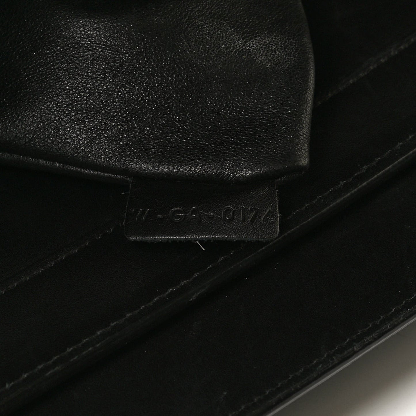 Calfskin Astrakhan Embossed Mini Luggage Black