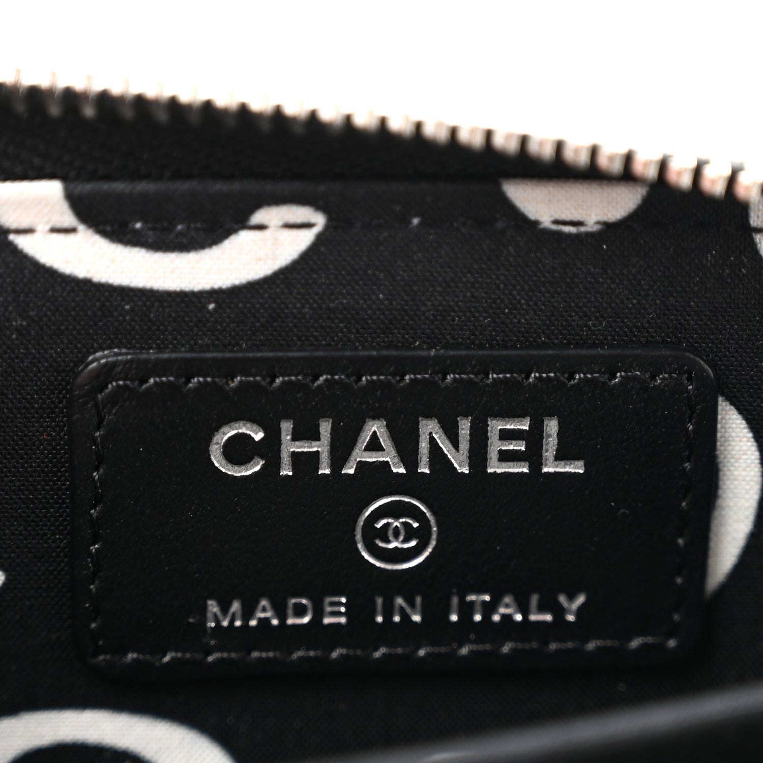 Chanel Caviar Quilted Coco Chanel Logo CC Zip Coin Purse Black 6 of 8