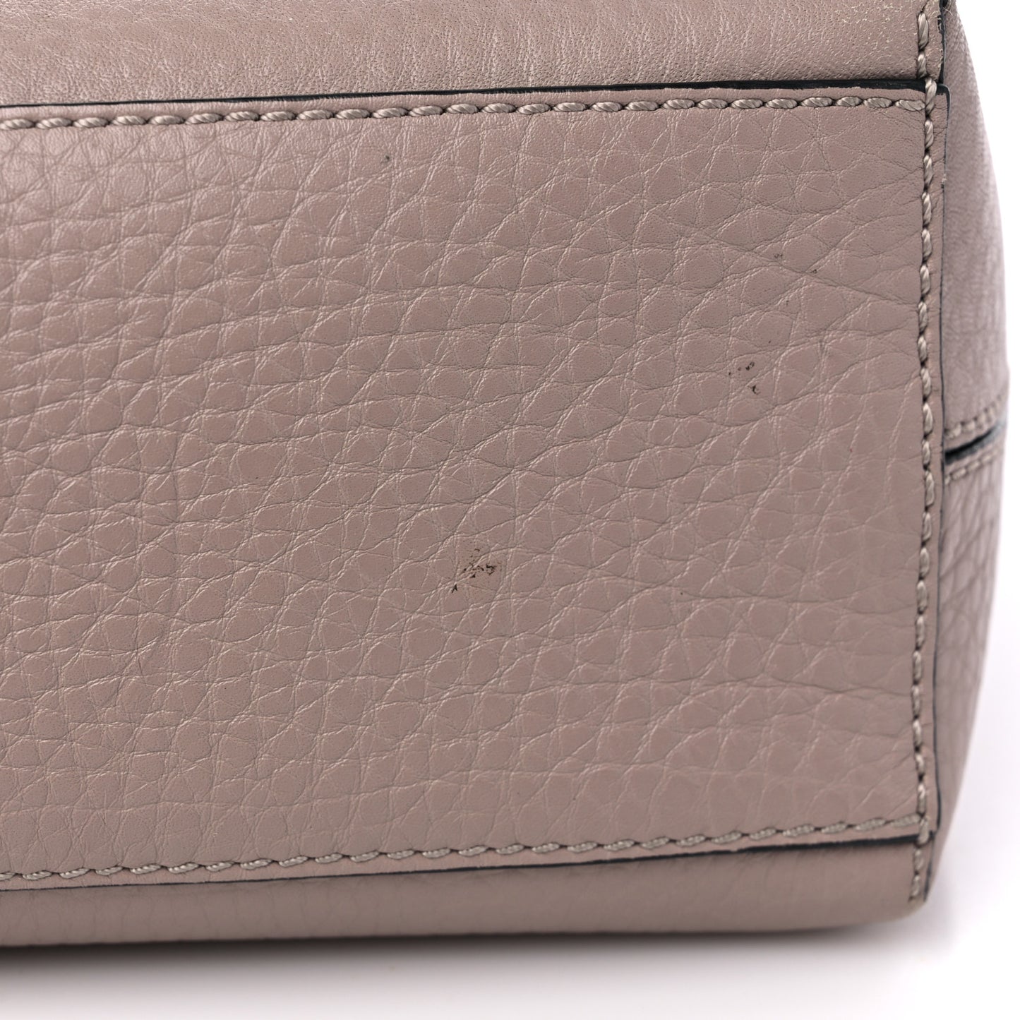 Grained Calfskin Small Rockstud Shoulder Tote Poudre