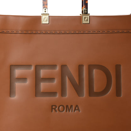 Fendi Vitello King Plexiglass Large Fendi Sunshine Shopper Tote Cuoio 9 of 9