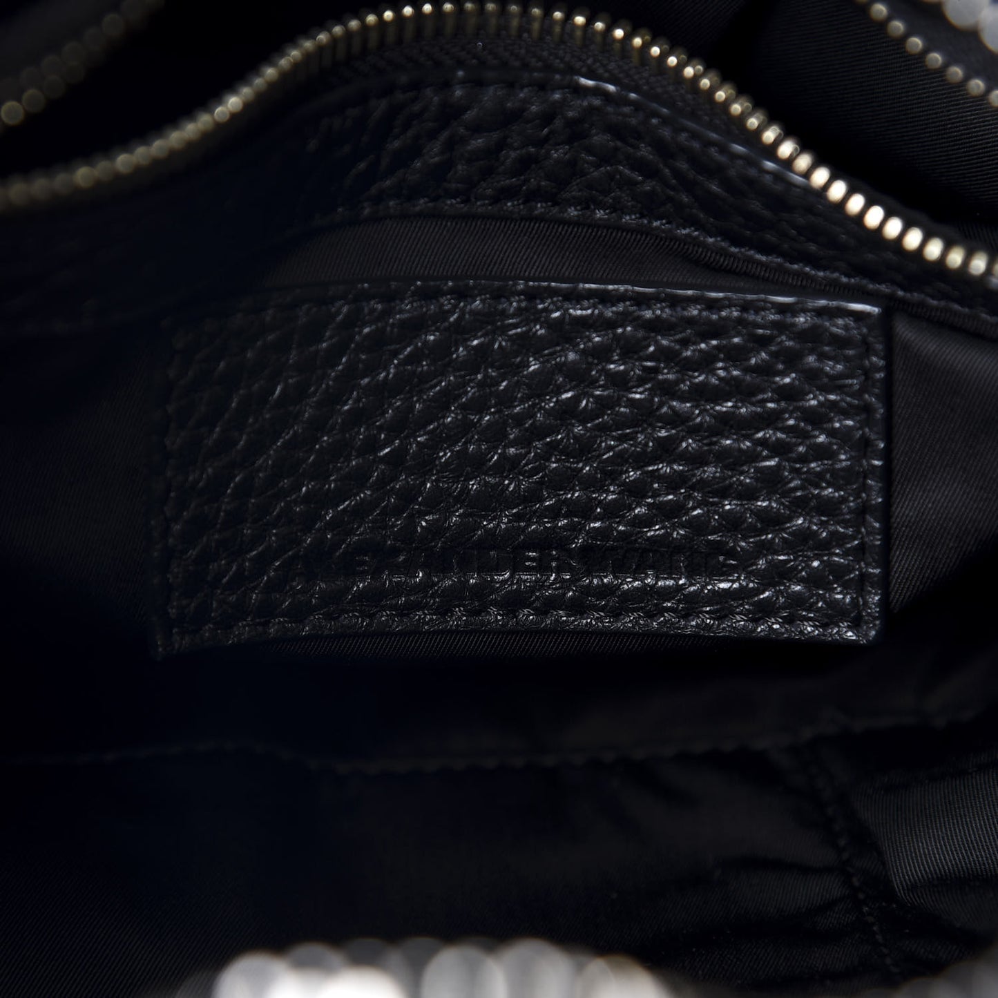 Pebbled Lambskin Rocco Black Pale Gold Hardware