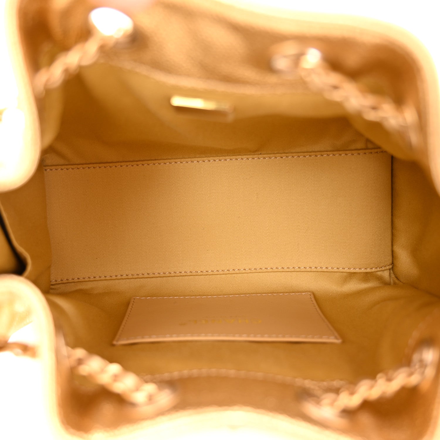 Chanel Metallic Caviar Quilted Mini Chanel 25 Handbag Gold 5 of 11