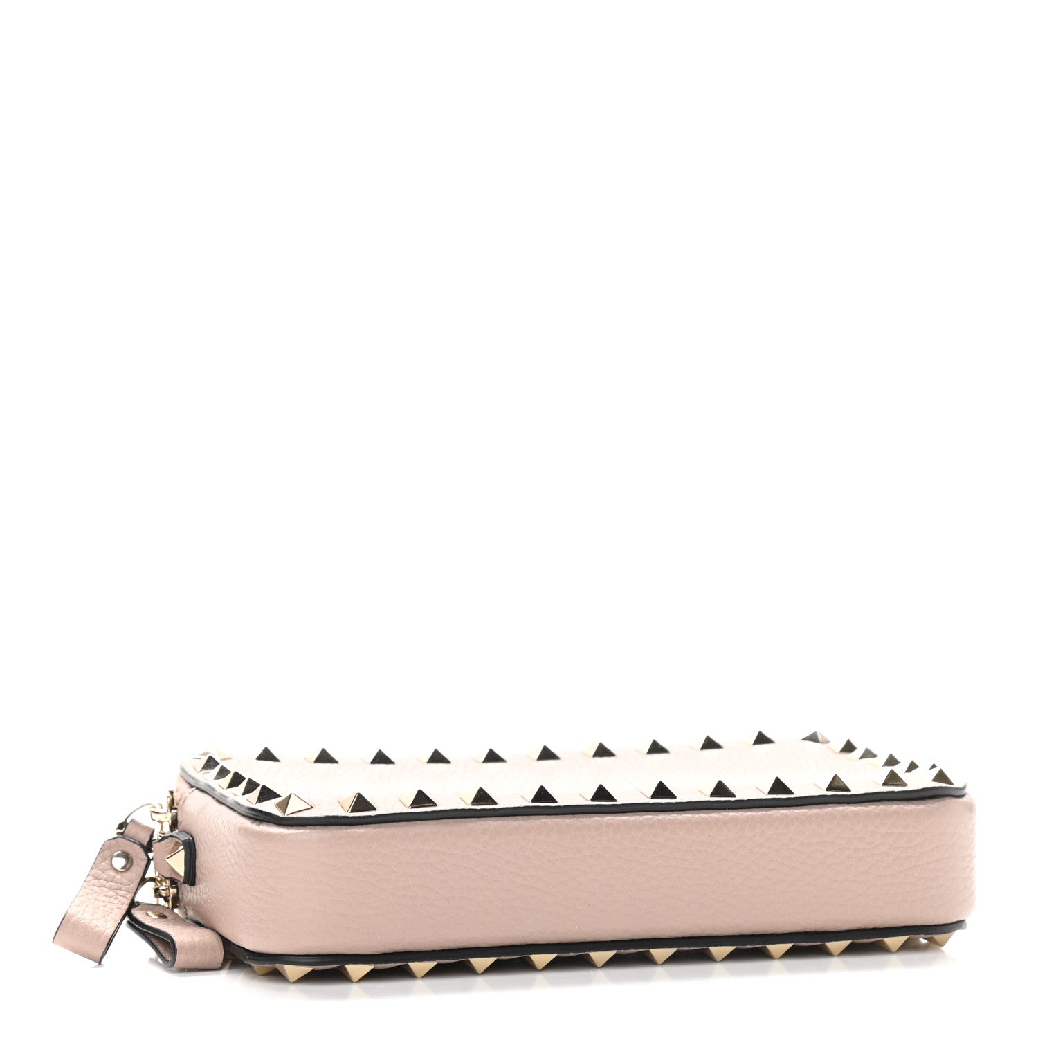 Valentino Garavani Pebbled Calfskin Rockstud Double Zip Camera Crossbody Bag Poudre 3 of 10