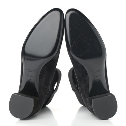 Saint Laurent Suede Joplin 50 Buckle Booties 38 Black 5 of 8
