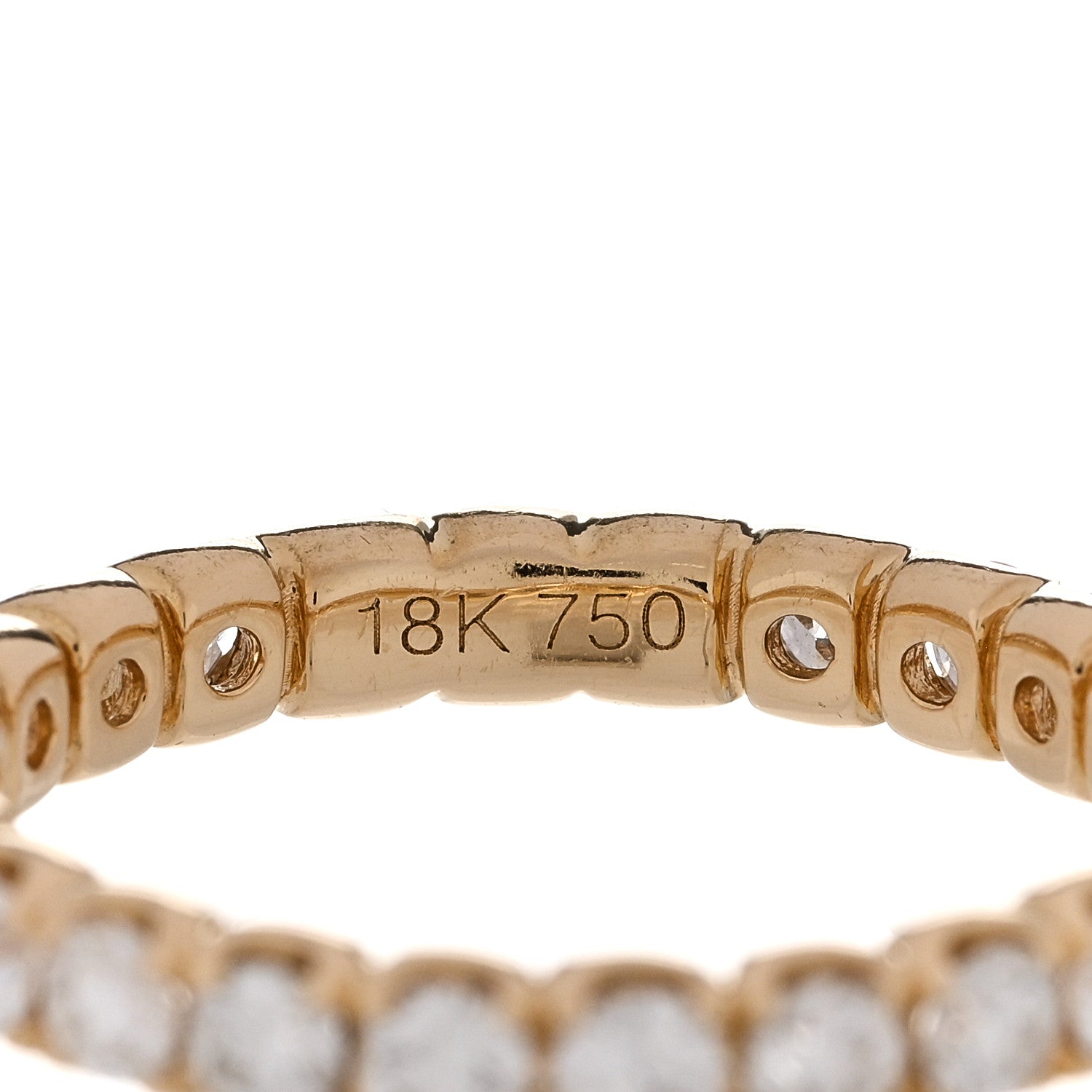 Parker & West by FASHIONPHILE 18K Yellow Gold Diamond 1.08ct Full Eternity Band Ring 53 6.25 4 of 4