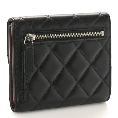 Chanel Lambskin Quilted Small Compact Wallet Black 3 of 11