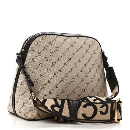 Stella McCartney Monogram Canvas Stella Logo Zip Shoulder Bag Neutral 3 of 9