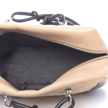 Chanel Calfskin Quilted Large Cambon Bowler Beige Black 5 of 18