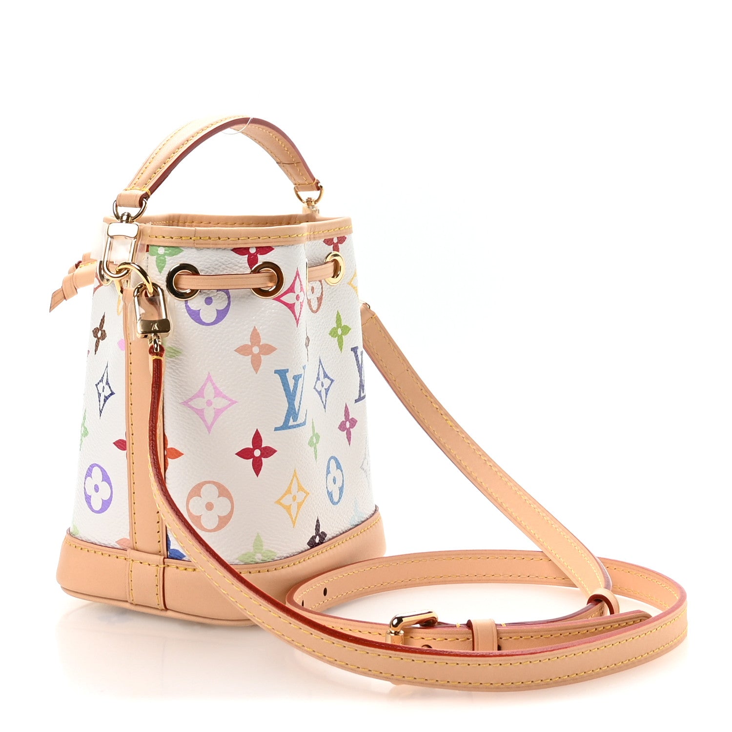 Louis Vuitton LV x TM Monogram Multicolor Nano Noe NV White 3 of 10