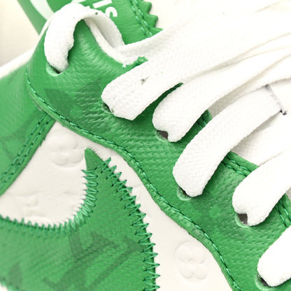 Louis Vuitton X NIKE AIR FORCE 1 Calfskin Monogram Mens Low Top Sneakers 9 Green 11 of 12