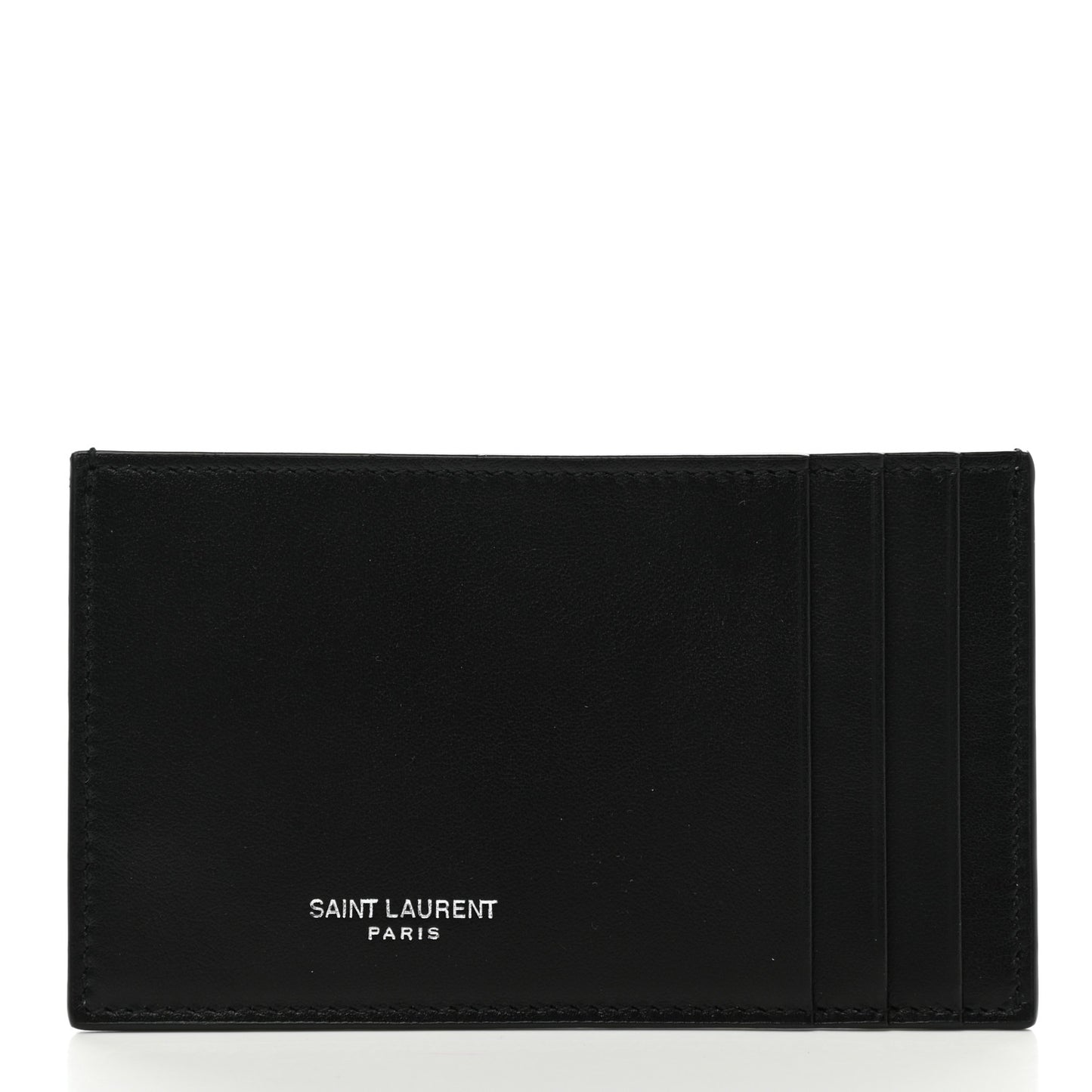 Smooth Calfskin Card Case Black