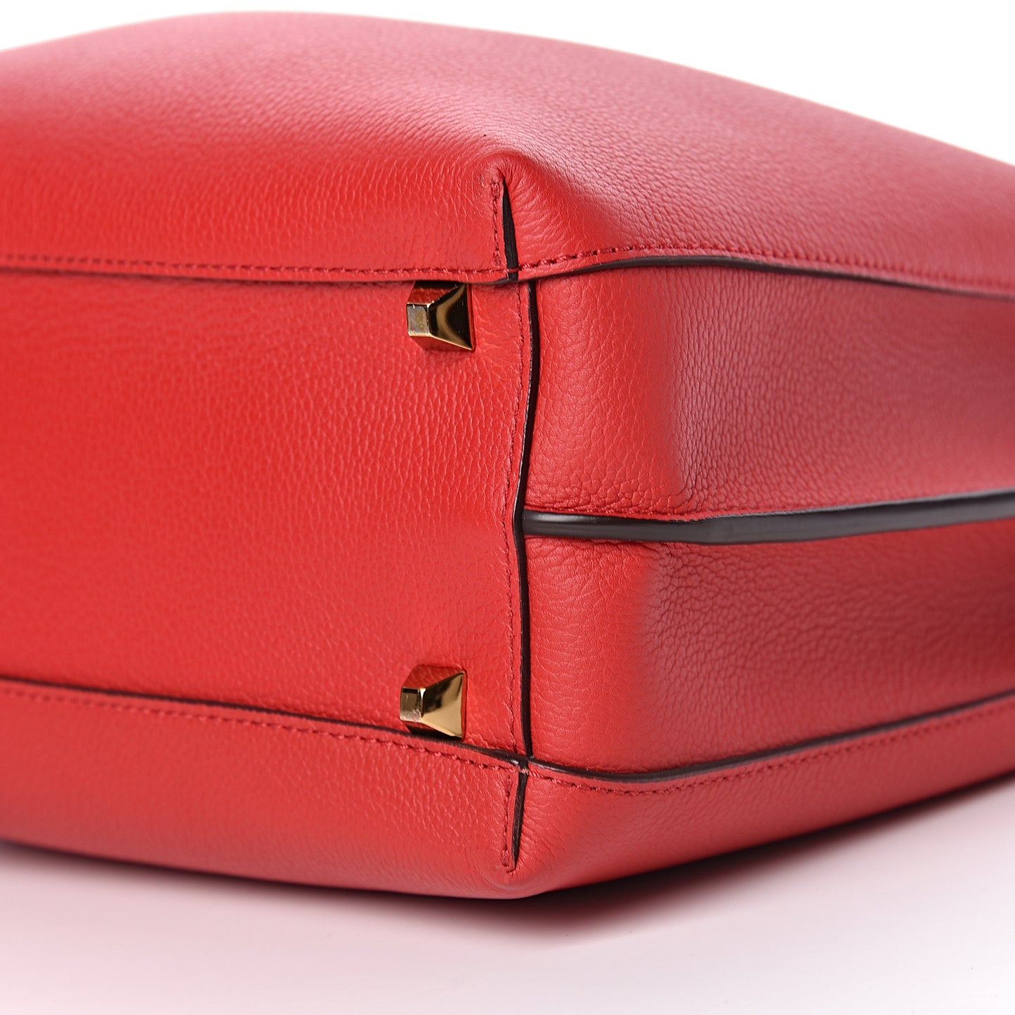 Grained Calfskin Medium Milla Hobo Ruby Red