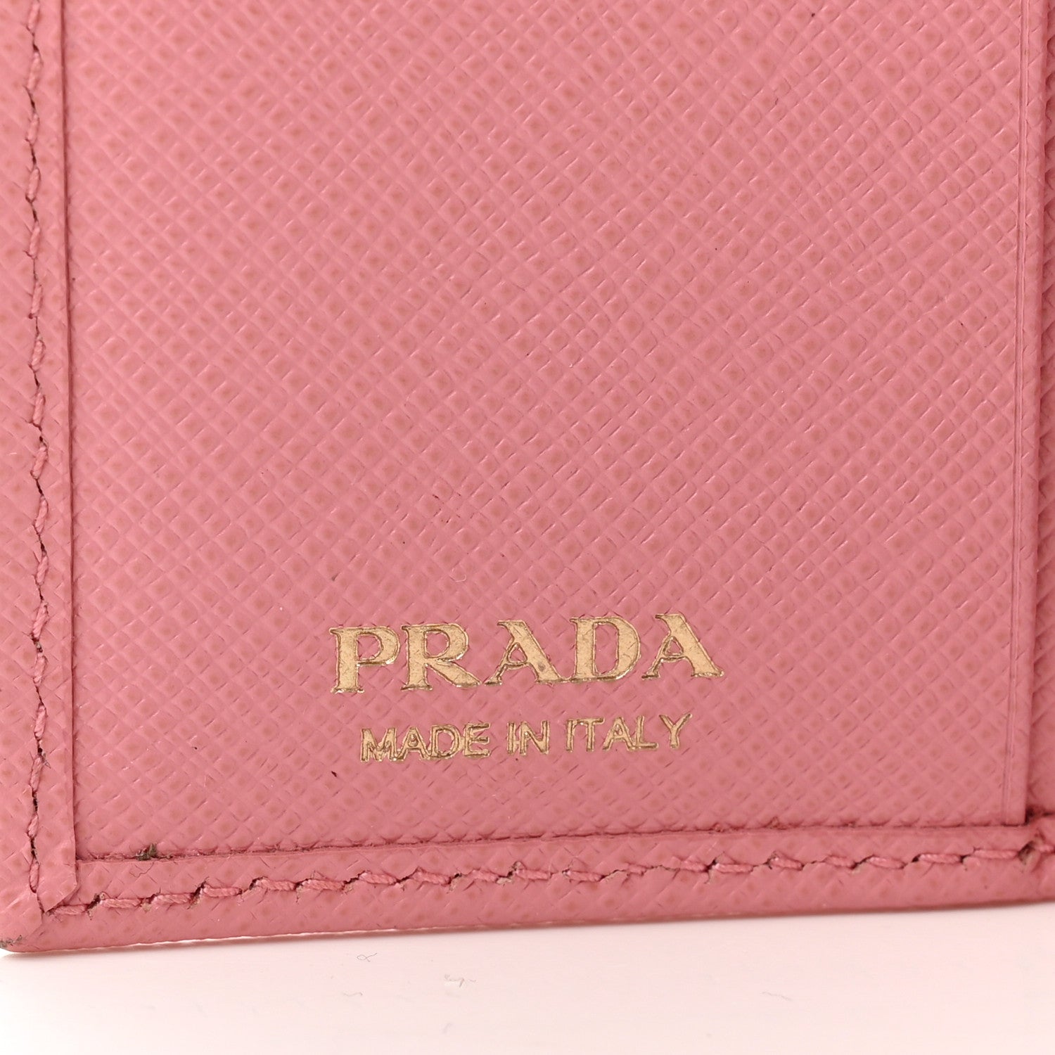 Prada Saffiano Metal Compact Snap Bi-Fold Wallet Petalo 6 of 8