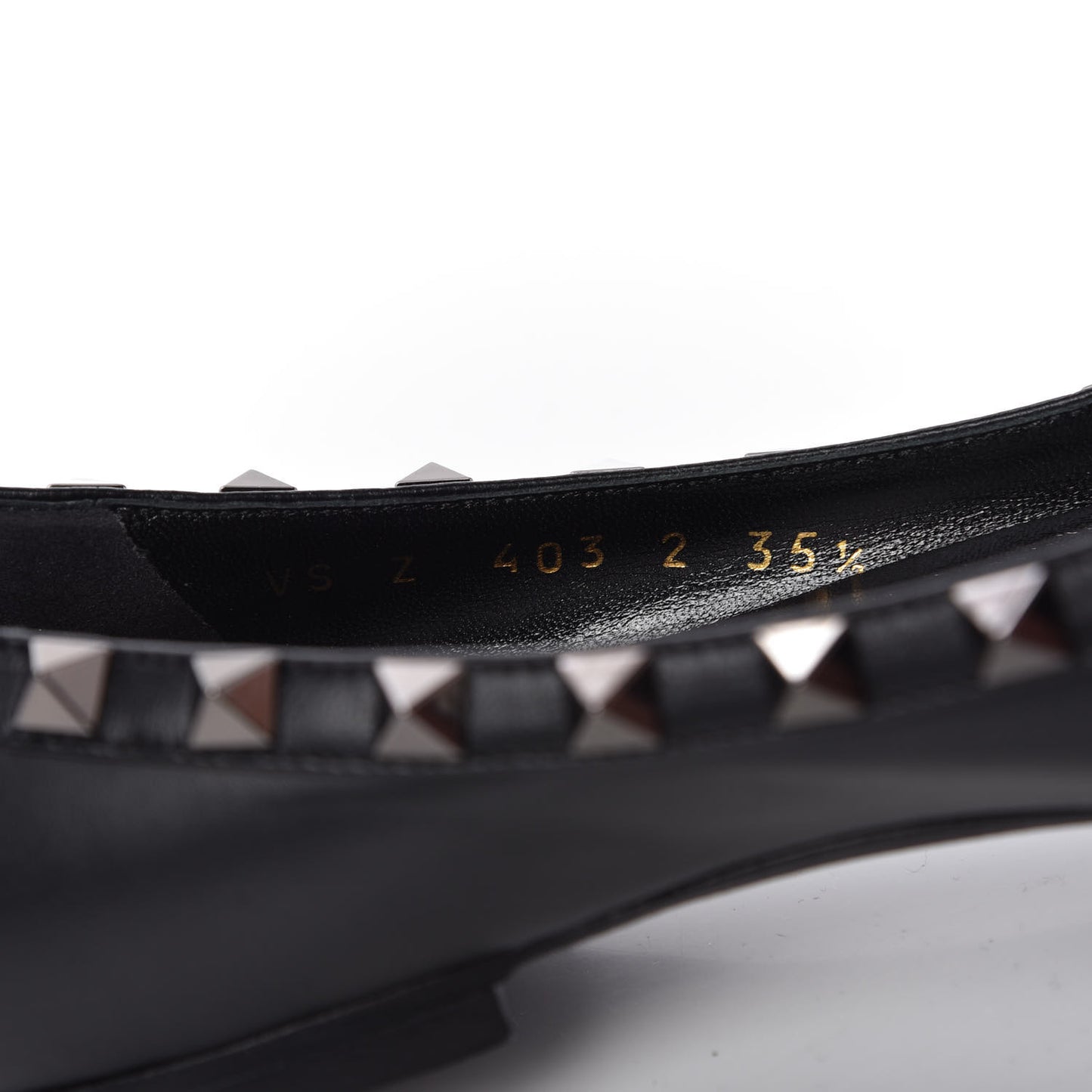 Nappa Rockstud Ballerina Flats 35.5 Black