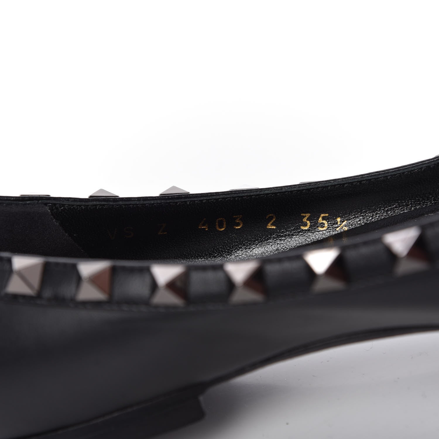 Valentino Garavani Nappa Rockstud Ballerina Flats 35.5 Black 9 of 9